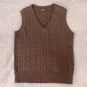 brown brandy sweater vest